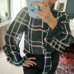 Cabi Cake Ruffle Blouse sz L